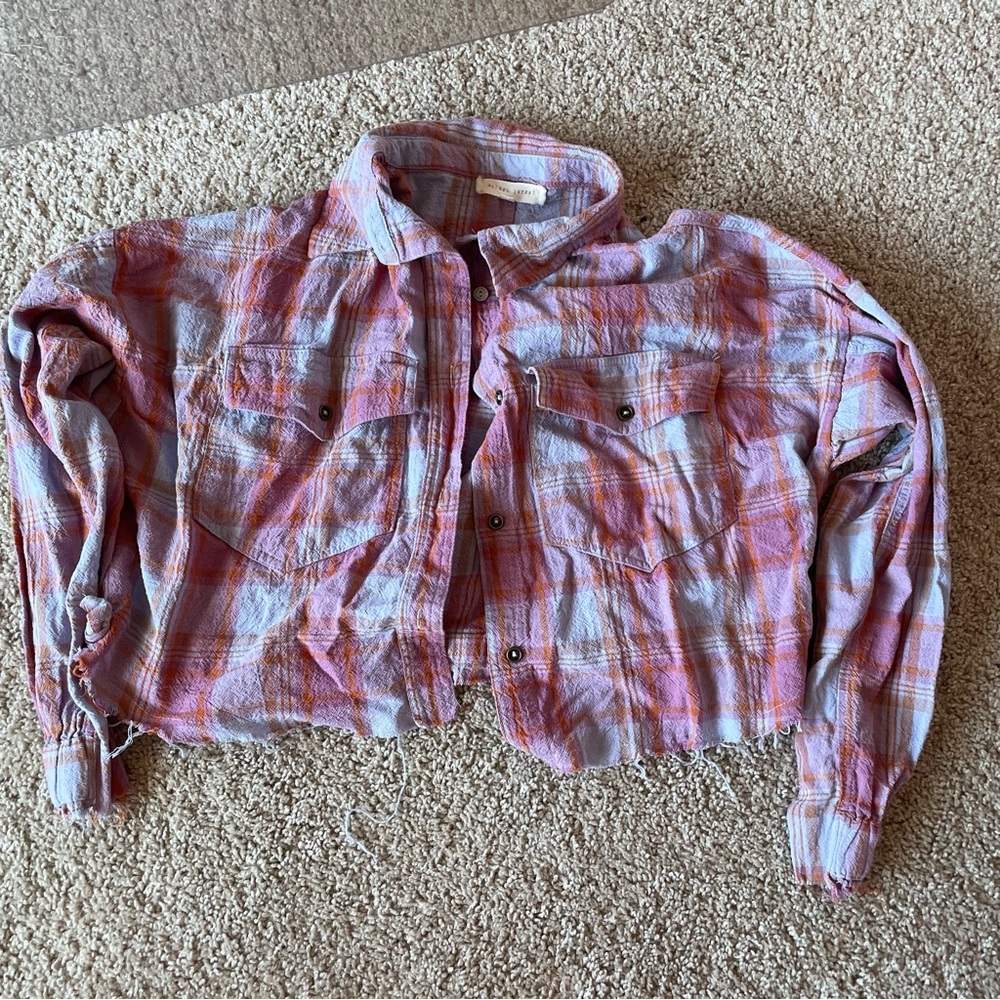 Gilded Intent Pink and White Checkered Button Down Shirt